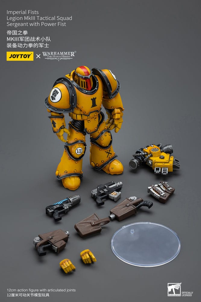 Warhammer The Horus Heresy Action Figure 1/18 Imperial Fists Legion MkIII Tactical Squad Sergeant with Power Fist 12 cm