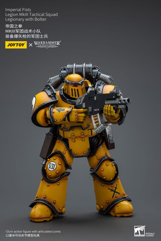 Warhammer The Horus Heresy Action Figure 1/18 Imperial Fists Legion MkIII Tactical Squad Legionary with Bolter 12 cm