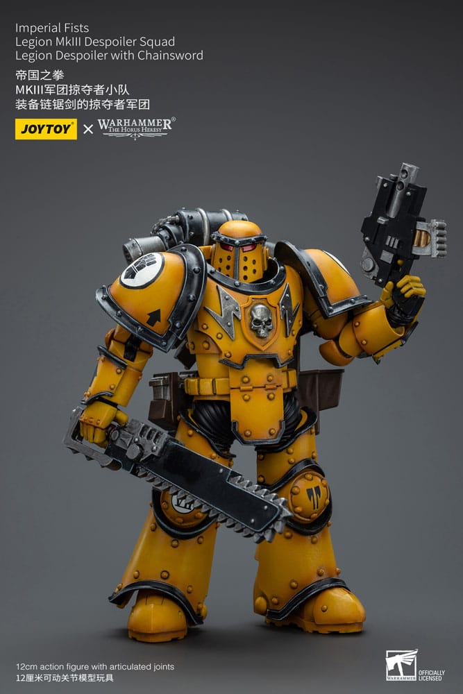 Warhammer The Horus Heresy Action Figure 1/18 Imperial Fists Legion MkIII Despoiler Squad Legion Despoiler with Chainsword 12 cm