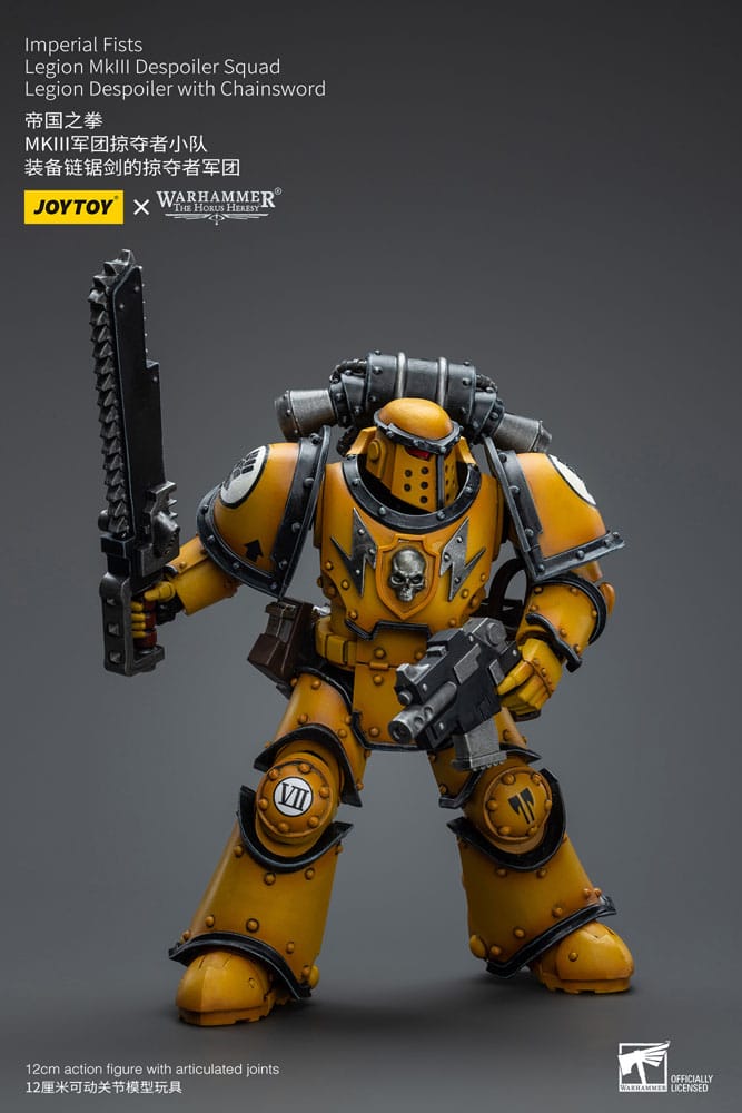 Warhammer The Horus Heresy Action Figure 1/18 Imperial Fists Legion MkIII Despoiler Squad Legion Despoiler with Chainsword 12 cm