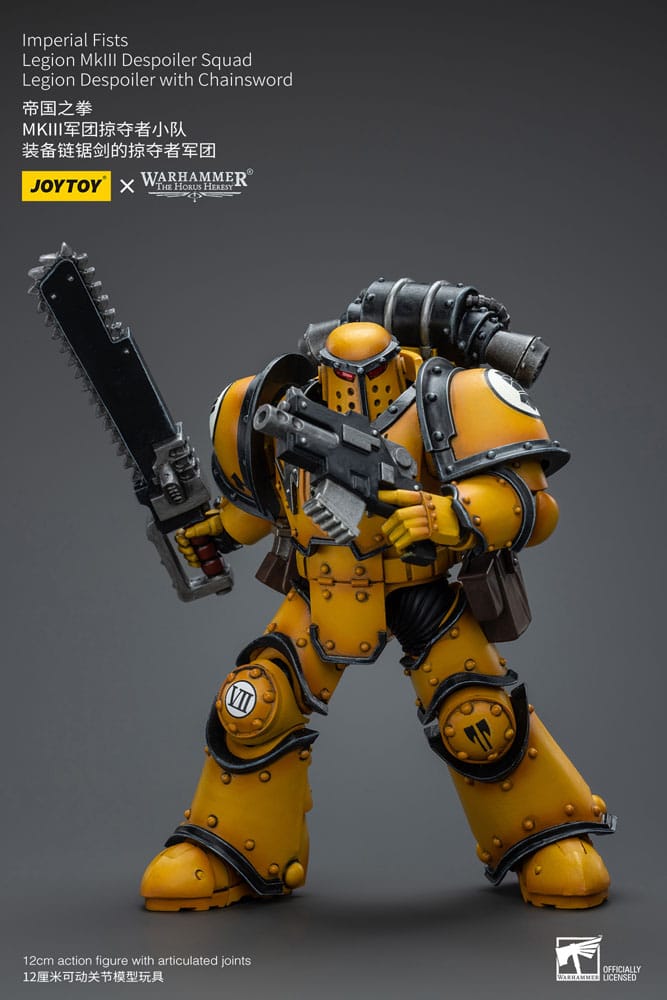 Warhammer The Horus Heresy Action Figure 1/18 Imperial Fists Legion MkIII Despoiler Squad Legion Despoiler with Chainsword 12 cm