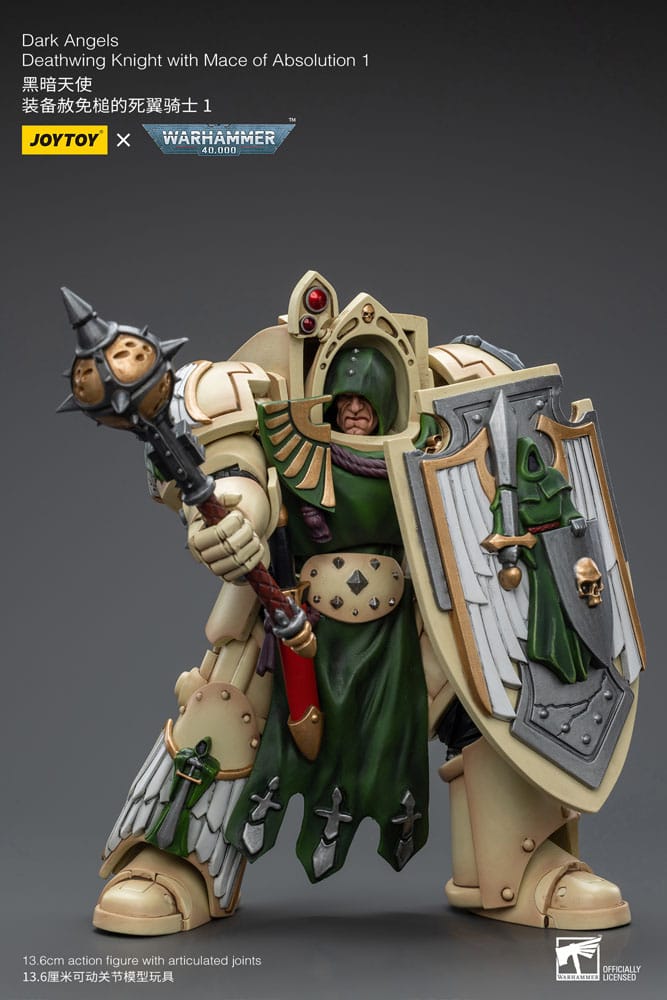 Warhammer 40k Action Figure 1/18 Dark Angels Deathwing Knight with Mace of Absolution 1 12 cm