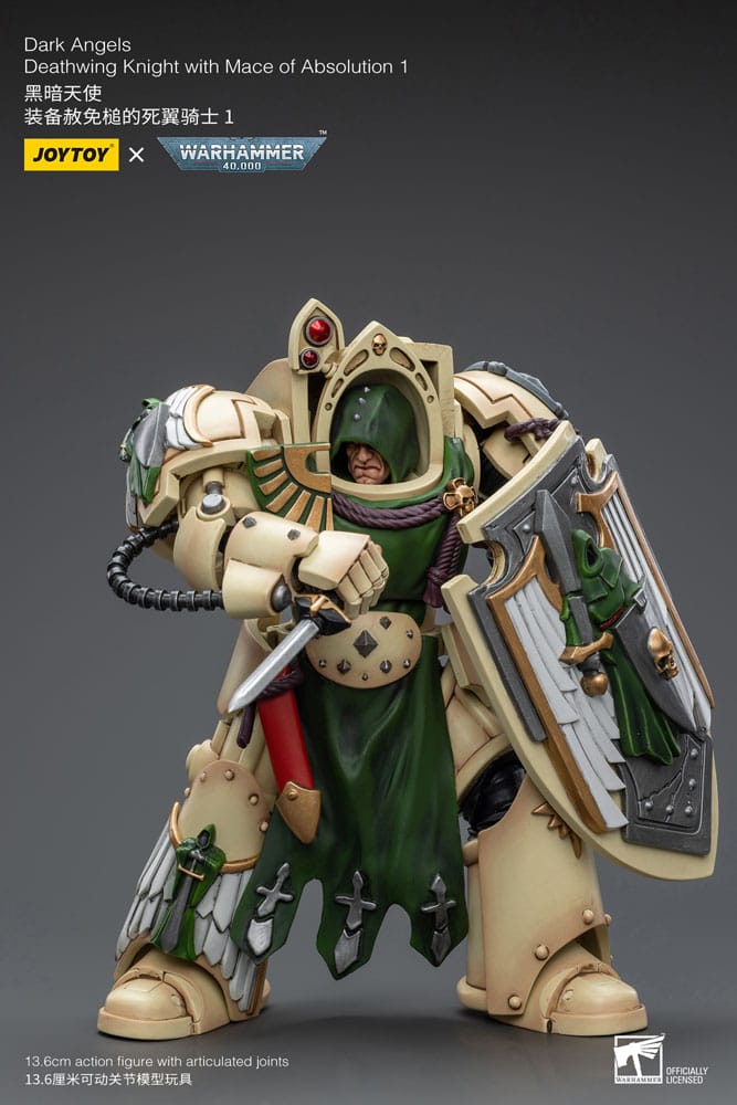 Warhammer 40k Action Figure 1/18 Dark Angels Deathwing Knight with Mace of Absolution 1 12 cm