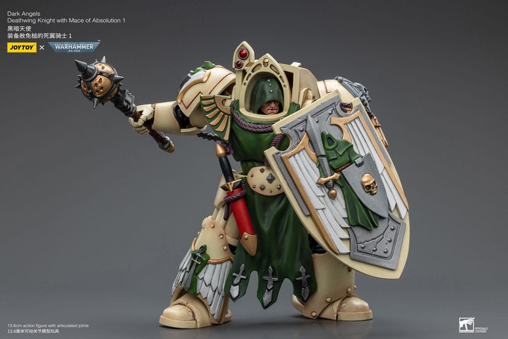 Warhammer 40k Action Figure 1/18 Dark Angels Deathwing Knight with Mace of Absolution 1 12 cm