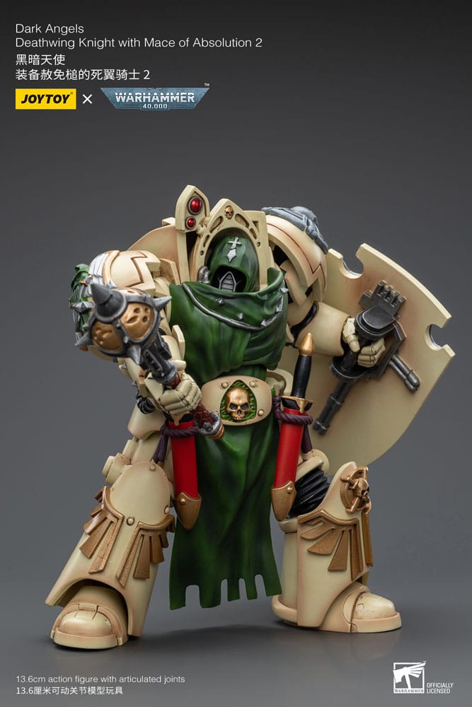 Warhammer 40k Action Figure 1/18 Dark Angels Deathwing Knight with Mace of Absolution 2 12 cm