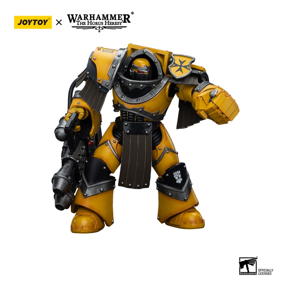 Warhammer The Horus Heresy Action Figure 1/18 Imperial Fists Legion Cataphractii Terminator Squad Legion Cataphractii with Heavy Flamer 12 cm