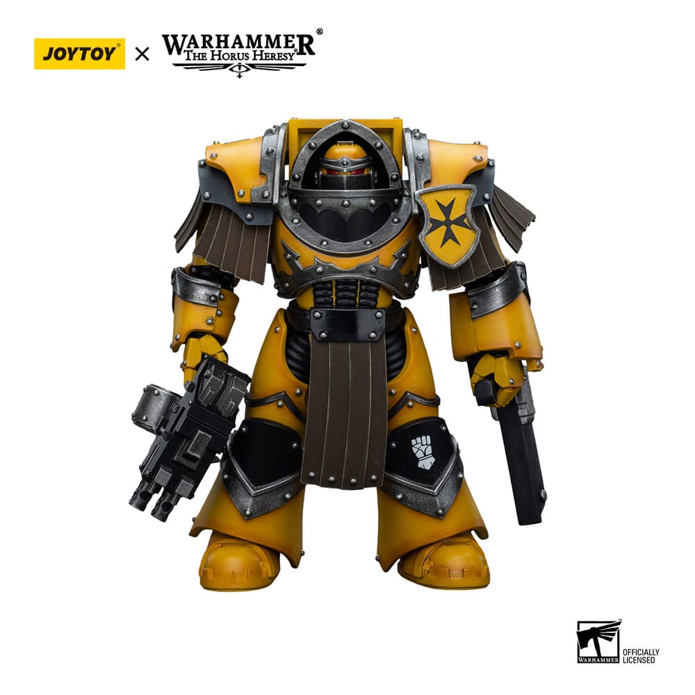 Warhammer The Horus Heresy Action Figure 1/18 Imperial Fists Legion Cataphractii Terminator Squad Legion Cataphractii with Chainfist 12 cm