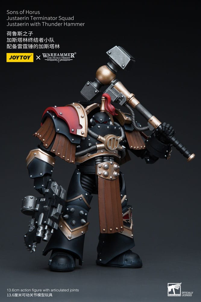 Warhammer The Horus Heresy Action Figure 1/18 Sons of Horus Justaerin Terminator Squad Justaerin with Thunder Hammer 12 cm