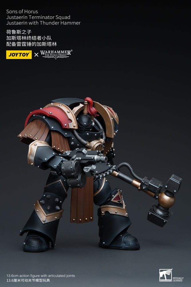 Warhammer The Horus Heresy Action Figure 1/18 Sons of Horus Justaerin Terminator Squad Justaerin with Thunder Hammer 12 cm