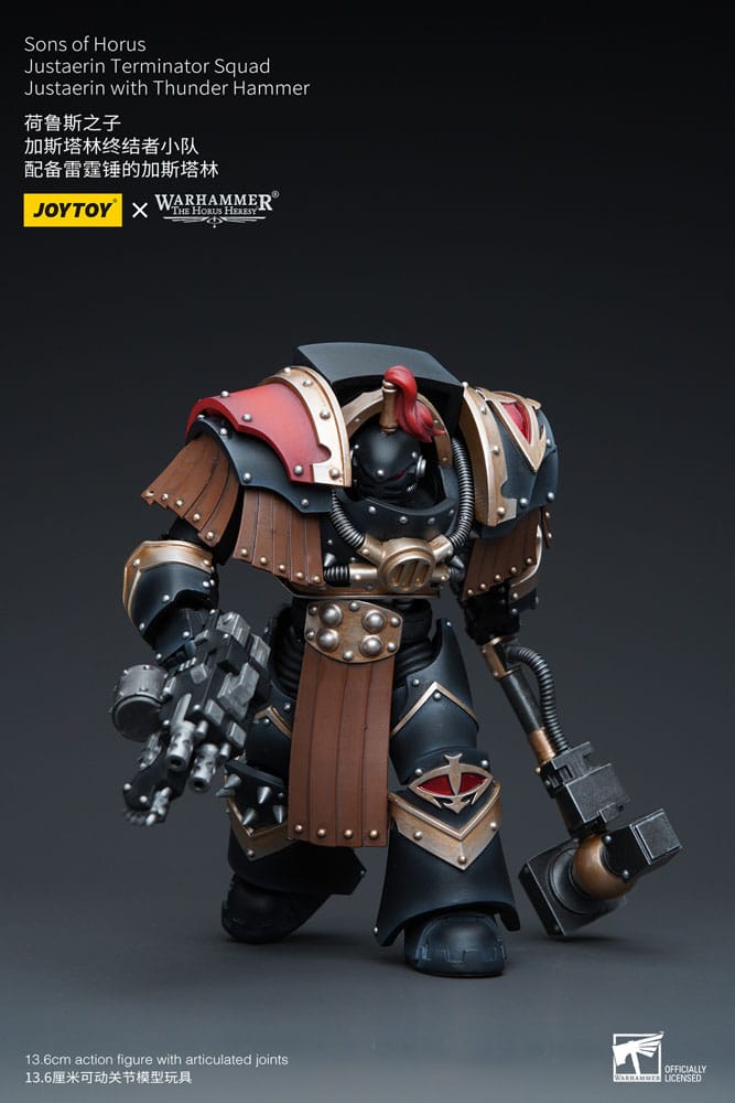 Warhammer The Horus Heresy Action Figure 1/18 Sons of Horus Justaerin Terminator Squad Justaerin with Thunder Hammer 12 cm