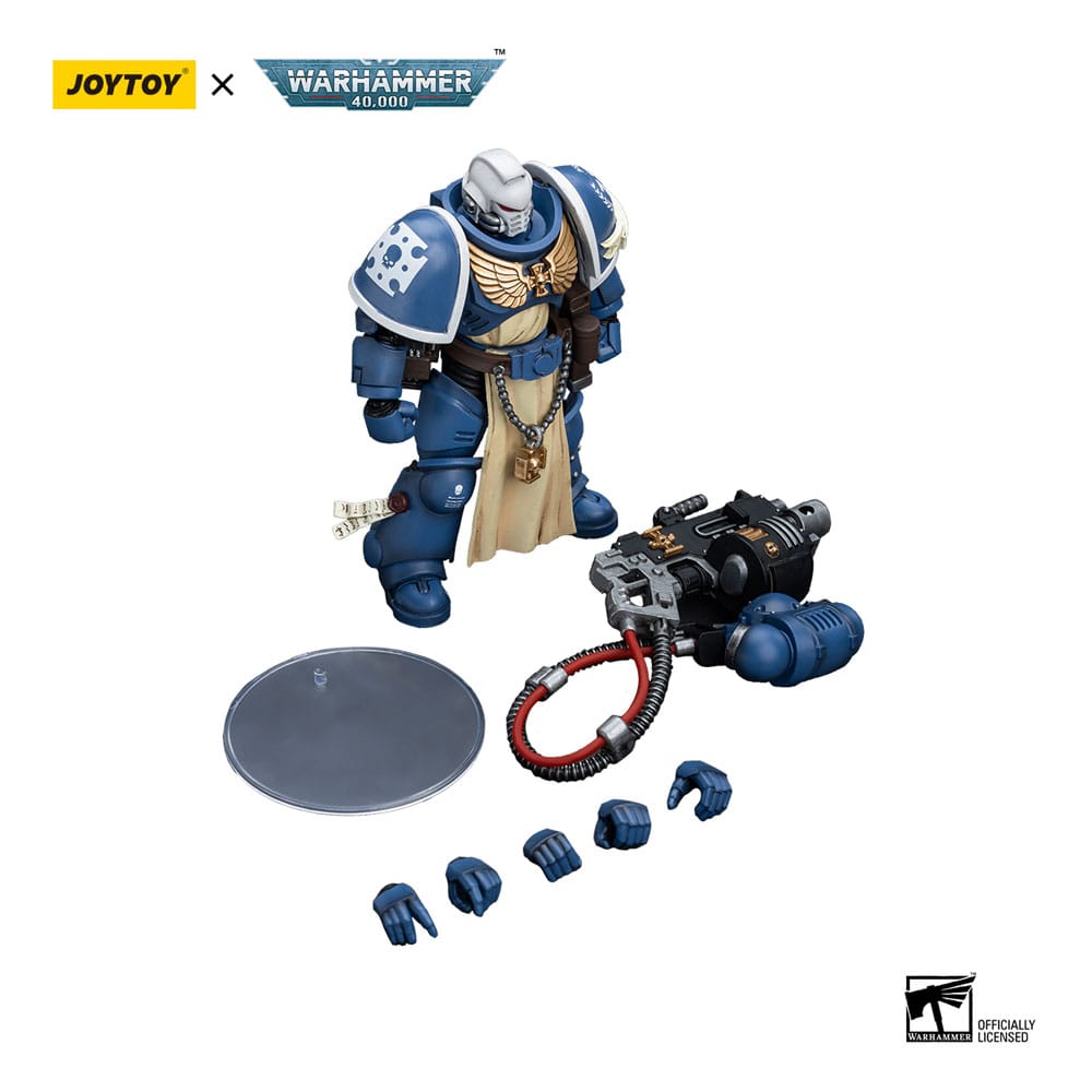 Warhammer 40k Action Figure 1/18 Ultramarines Sternguard Veteran with Heavy Bolter 12 cm