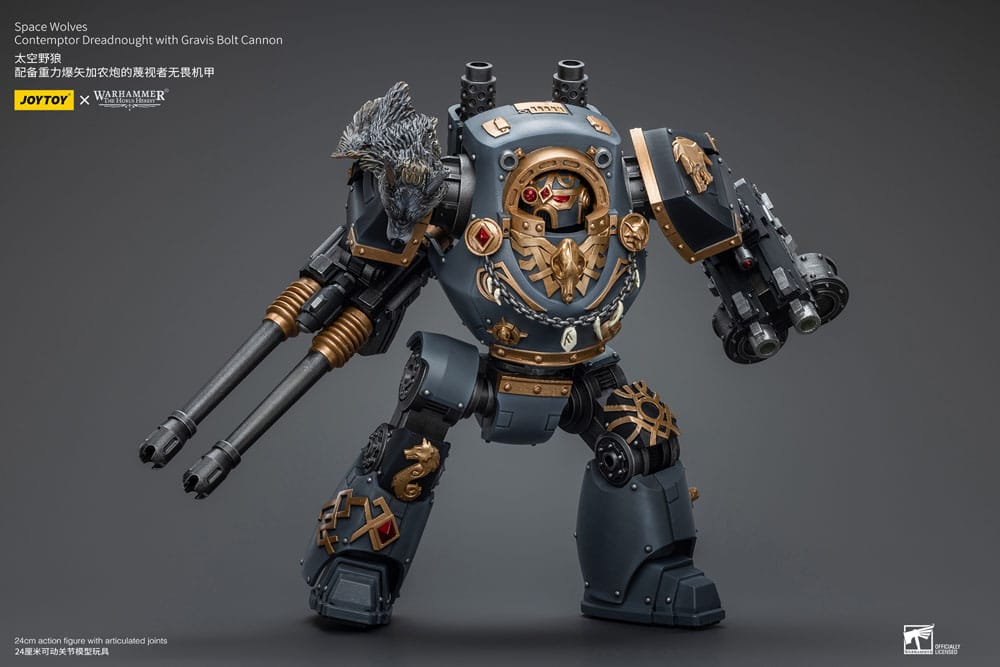 Warhammer The Horus Heresy Action Figure 1/18 Space Wolves Contemptor Dreadnought with Gravis Bolt Cannon 12 cm