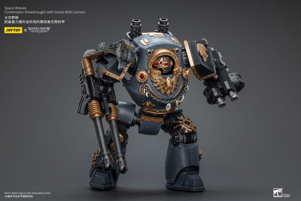 Warhammer The Horus Heresy Action Figure 1/18 Space Wolves Contemptor Dreadnought with Gravis Bolt Cannon 12 cm