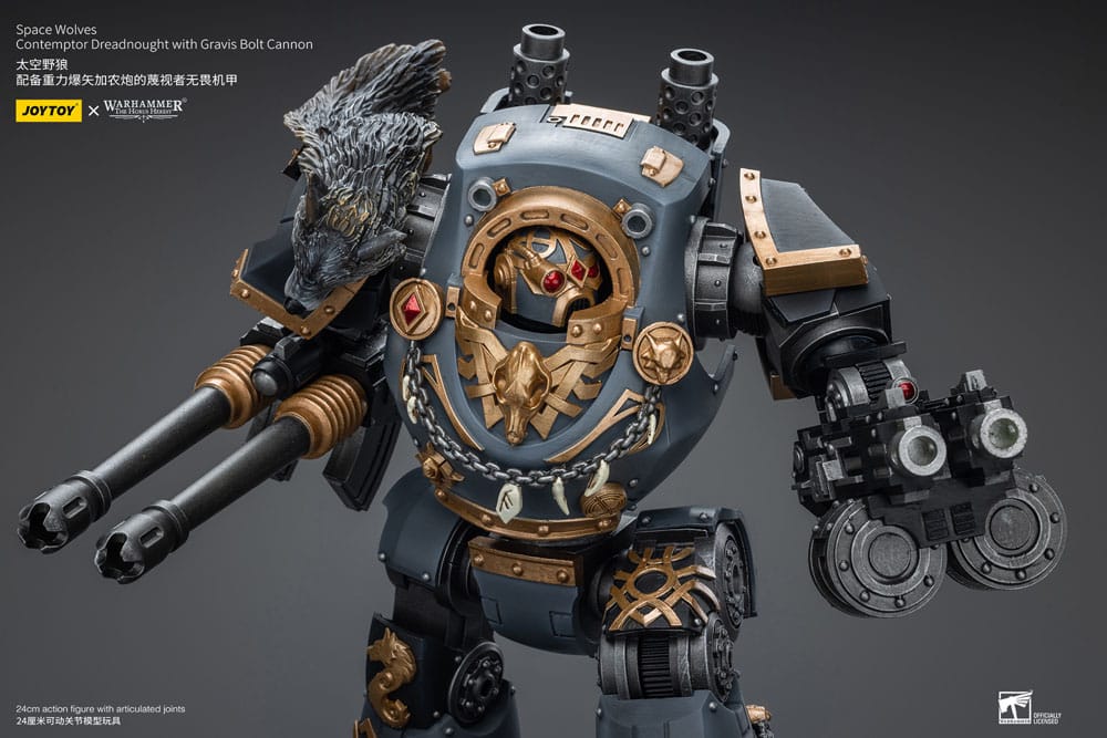 Warhammer The Horus Heresy Action Figure 1/18 Space Wolves Contemptor Dreadnought with Gravis Bolt Cannon 12 cm