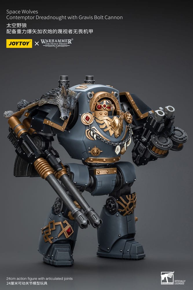 Warhammer The Horus Heresy Action Figure 1/18 Space Wolves Contemptor Dreadnought with Gravis Bolt Cannon 12 cm