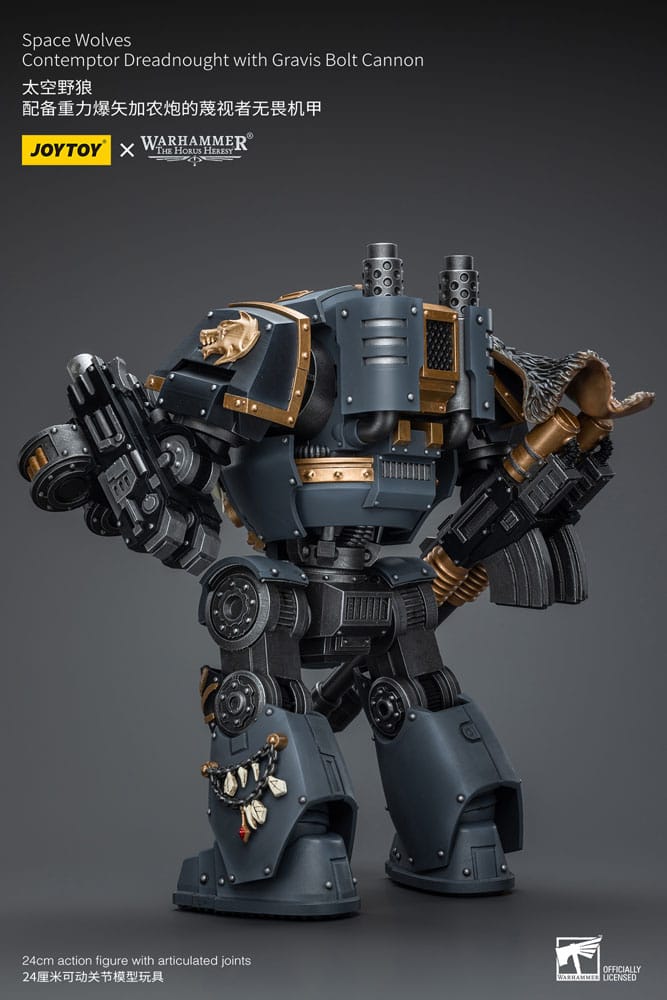 Warhammer The Horus Heresy Action Figure 1/18 Space Wolves Contemptor Dreadnought with Gravis Bolt Cannon 12 cm