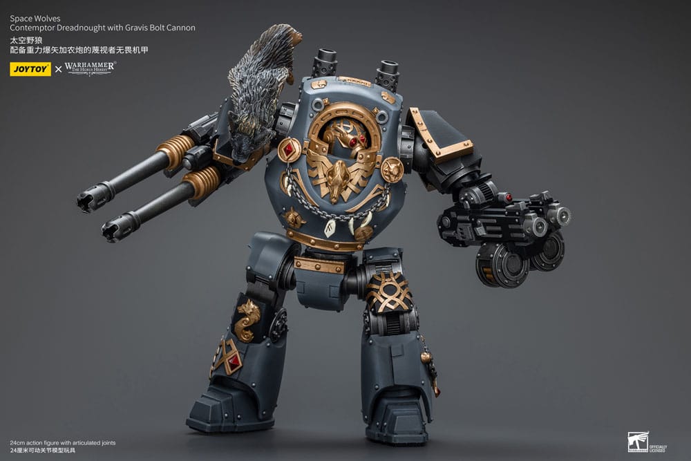 Warhammer The Horus Heresy Action Figure 1/18 Space Wolves Contemptor Dreadnought with Gravis Bolt Cannon 12 cm