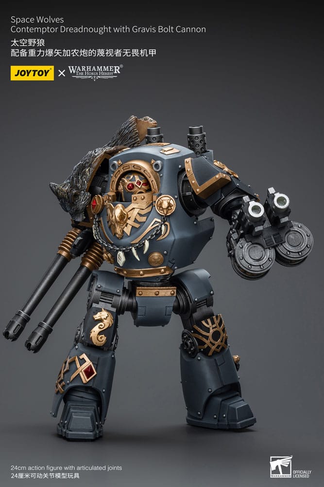 Warhammer The Horus Heresy Action Figure 1/18 Space Wolves Contemptor Dreadnought with Gravis Bolt Cannon 12 cm