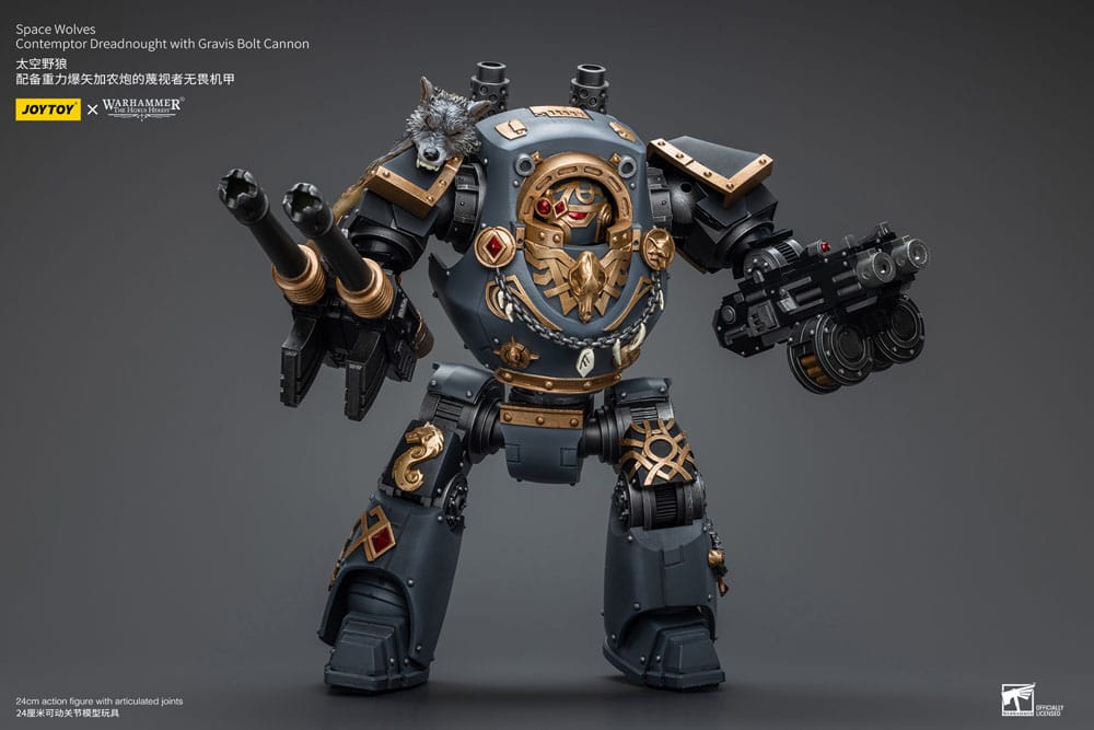 Warhammer The Horus Heresy Action Figure 1/18 Space Wolves Contemptor Dreadnought with Gravis Bolt Cannon 12 cm