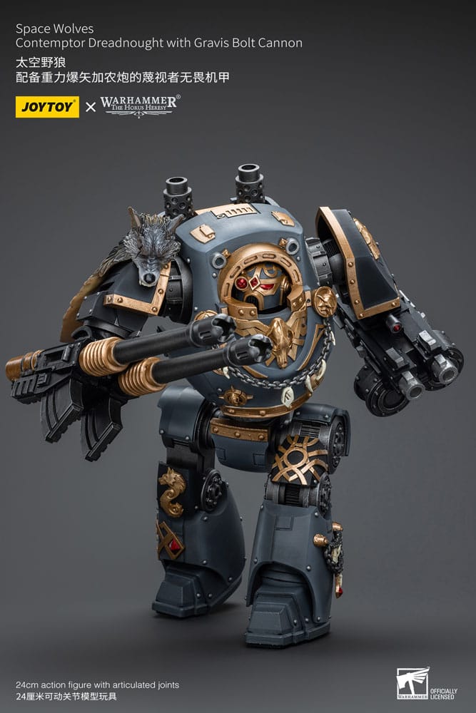 Warhammer The Horus Heresy Action Figure 1/18 Space Wolves Contemptor Dreadnought with Gravis Bolt Cannon 12 cm