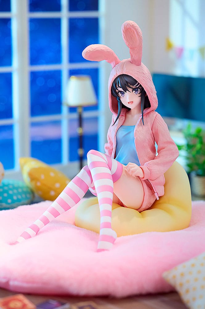 Rascal Does Not Dream of a Knapsack Kid PVC Statue 1/7 Mai Sakurajima Hoodie Look Rabbit Ears Ver. 18 cm