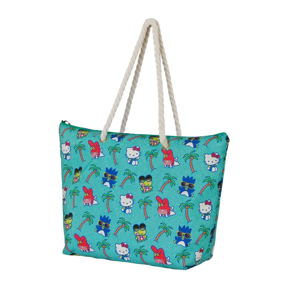 Sanrio Soleil Beach Bag Hello Kitty Palms Turquoise