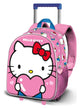 Sanrio Small 3D Backpack with Wheels Hello Kitty Heart