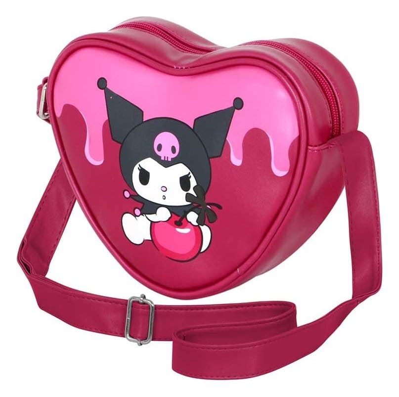 Sanrio Casual Heart Shoulder Bag Kuromi Cherry