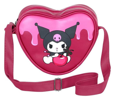 Sanrio Casual Heart Shoulder Bag Kuromi Cherry