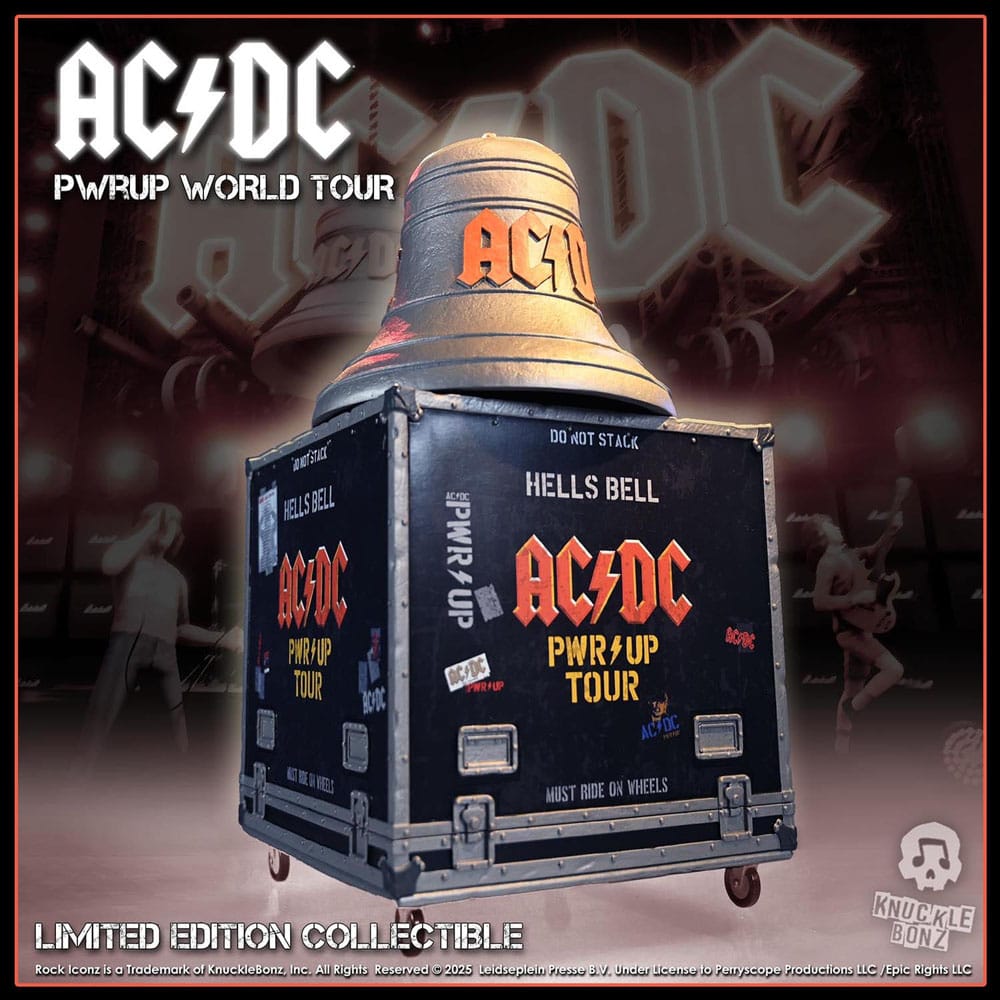 AC/DC Rock Ikonz On Tour Statue PWR UP Tour Hells Bell - Damaged packaging
