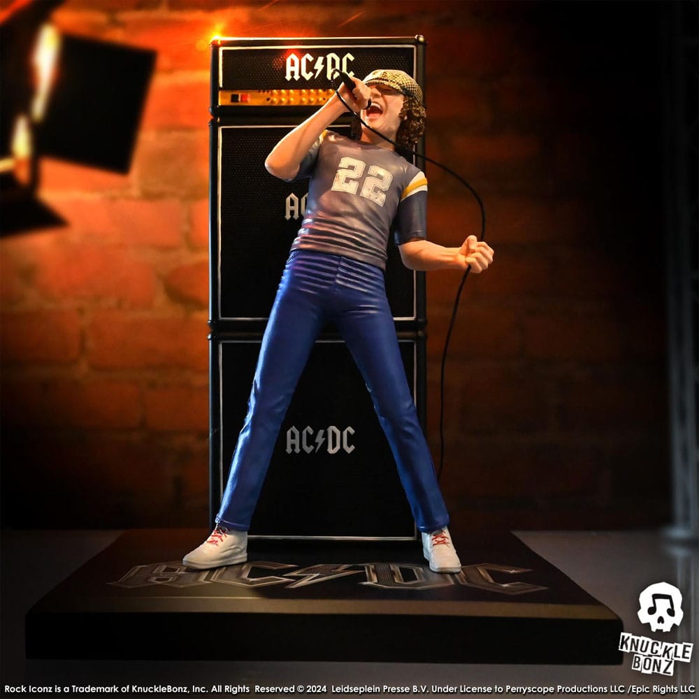 AC/DC Rock Iconz Statue Brian Johnson 23 cm