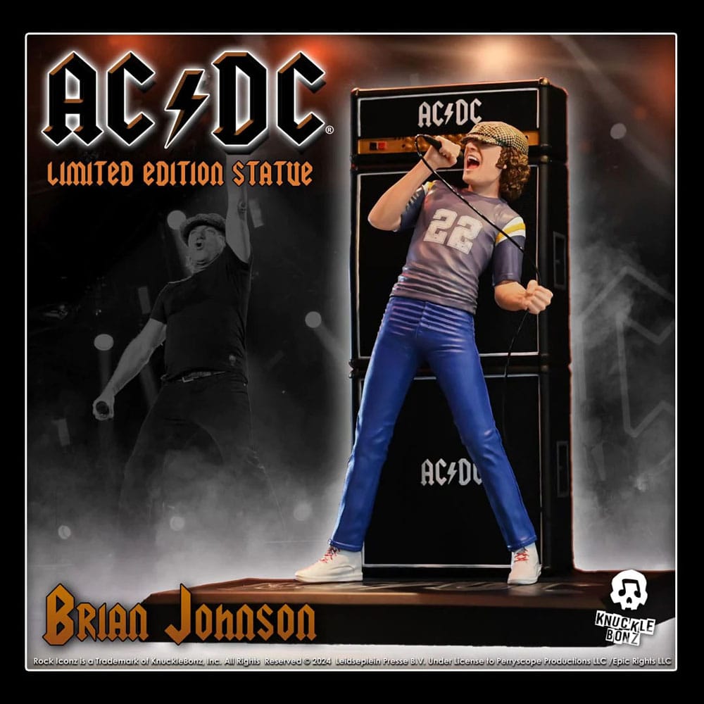 AC/DC Rock Iconz Statue Brian Johnson 23 cm - Damaged packaging
