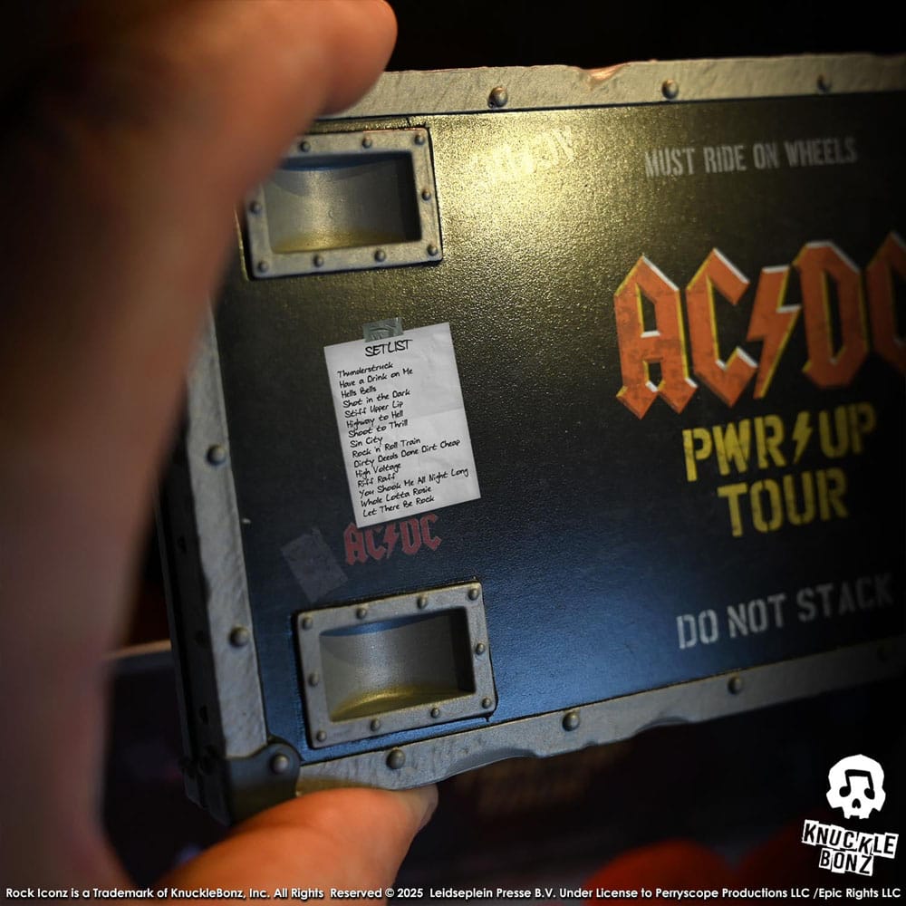 AC/DC Rock Ikonz On Tour Statue PWR UP Tour Road Case - Damaged packaging