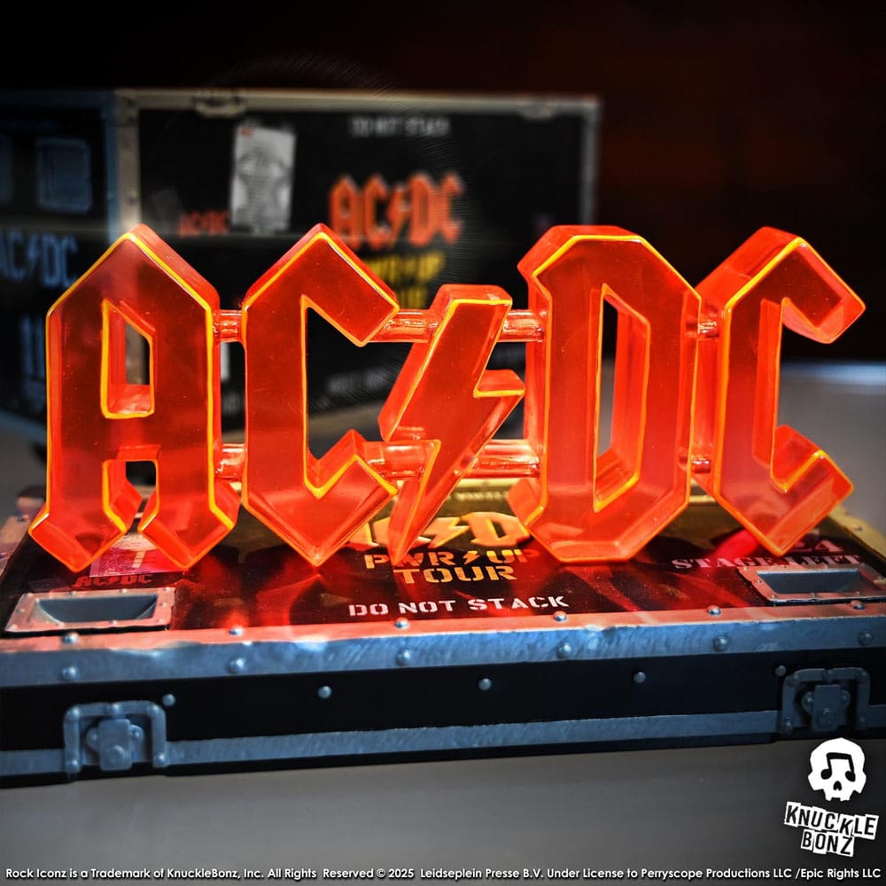 AC/DC Rock Ikonz On Tour Statue PWR UP Tour Road Case - Damaged packaging