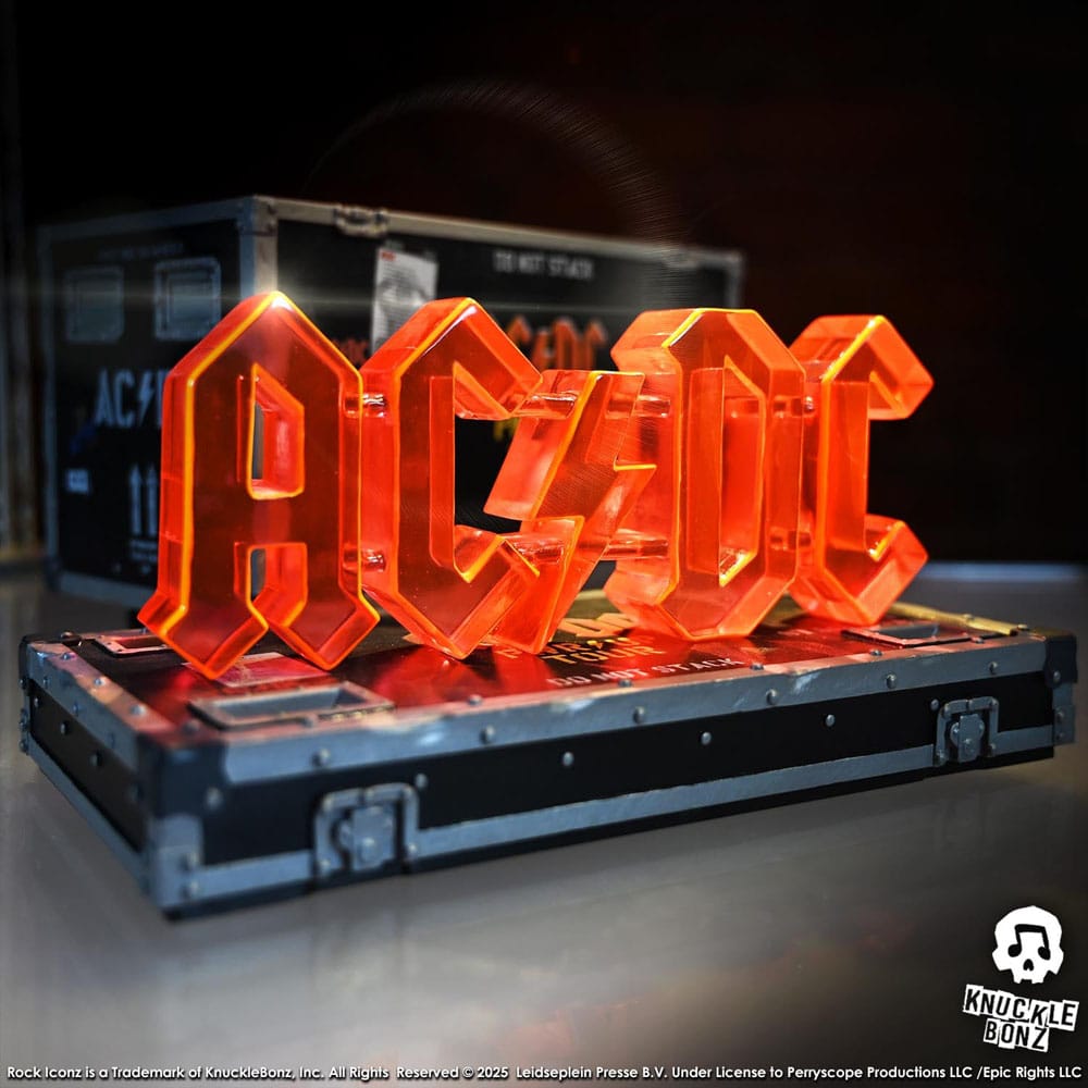 AC/DC Rock Ikonz On Tour Statue PWR UP Tour Road Case - Damaged packaging