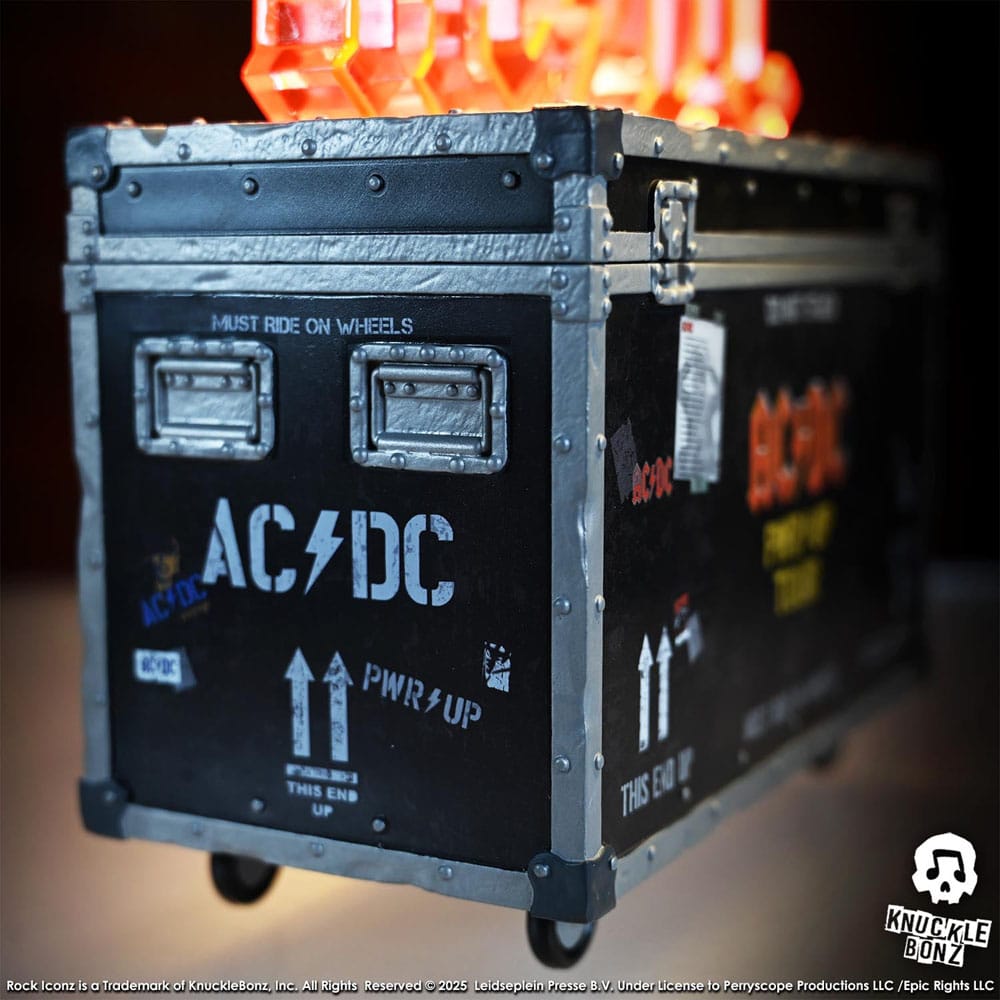 AC/DC Rock Ikonz On Tour Statue PWR UP Tour Road Case - Damaged packaging
