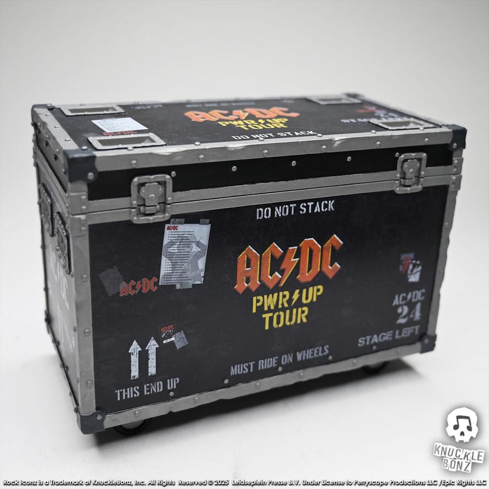AC/DC Rock Ikonz On Tour Statue PWR UP Tour Road Case - Damaged packaging