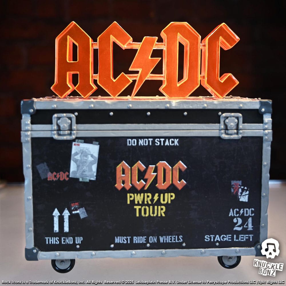 AC/DC Rock Ikonz On Tour Statue PWR UP Tour Road Case - Damaged packaging
