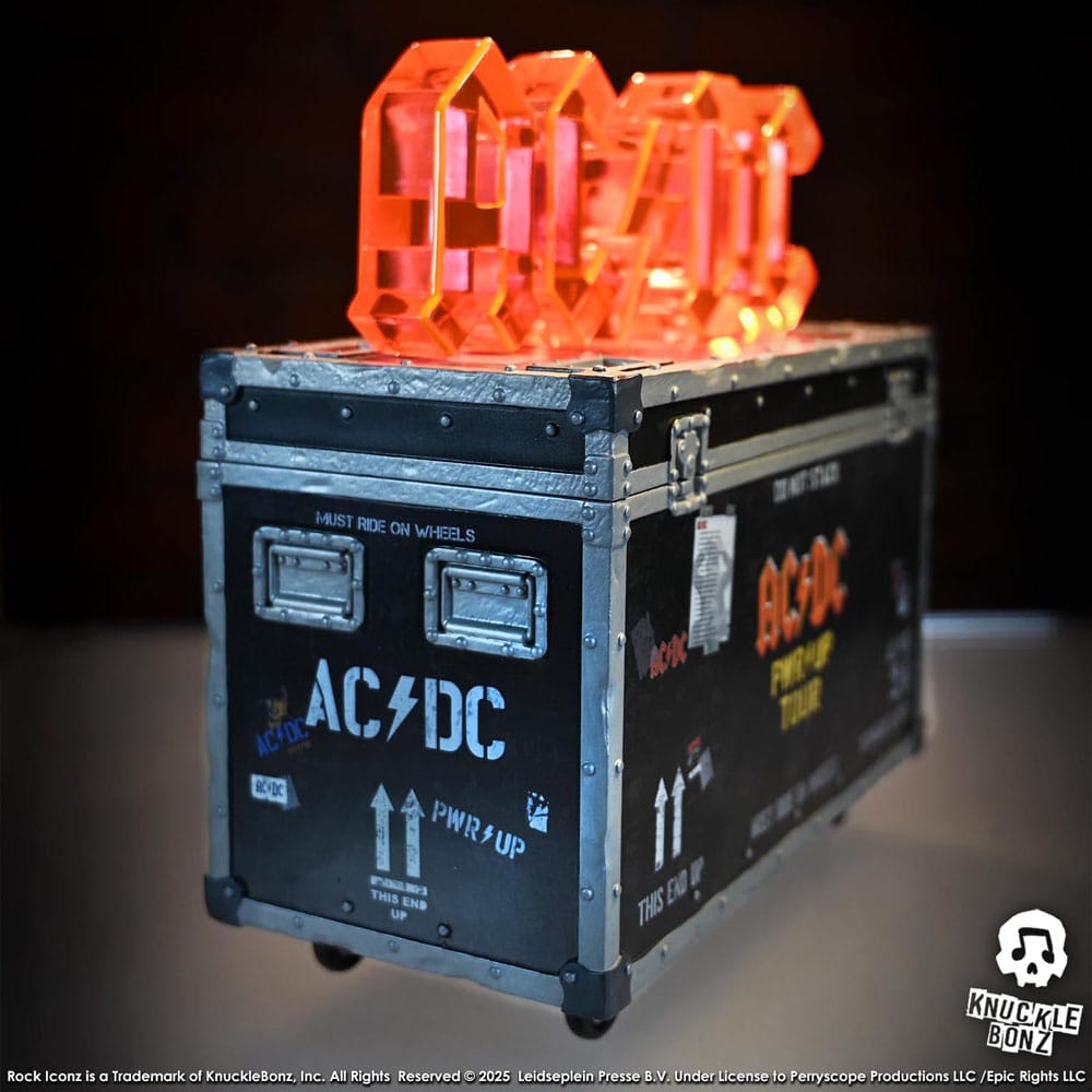 AC/DC Rock Ikonz On Tour Statue PWR UP Tour Road Case - Damaged packaging