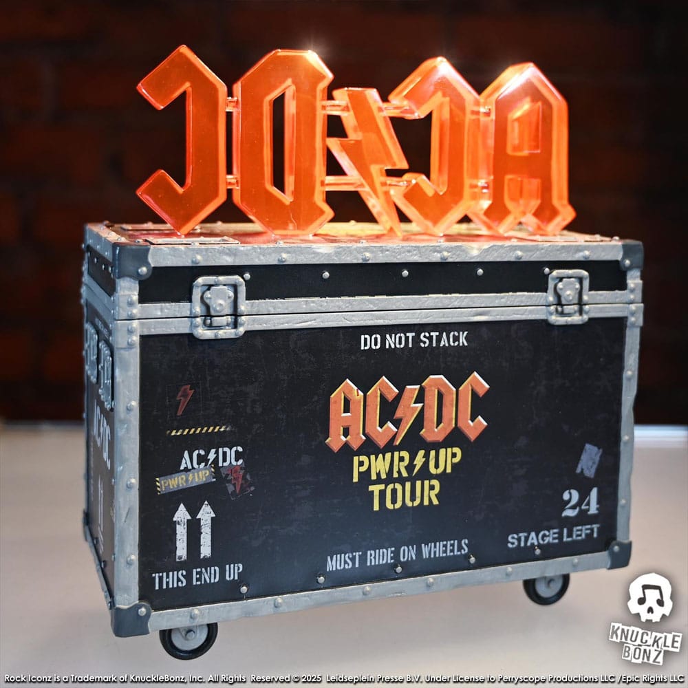 AC/DC Rock Ikonz On Tour Statue PWR UP Tour Road Case - Damaged packaging