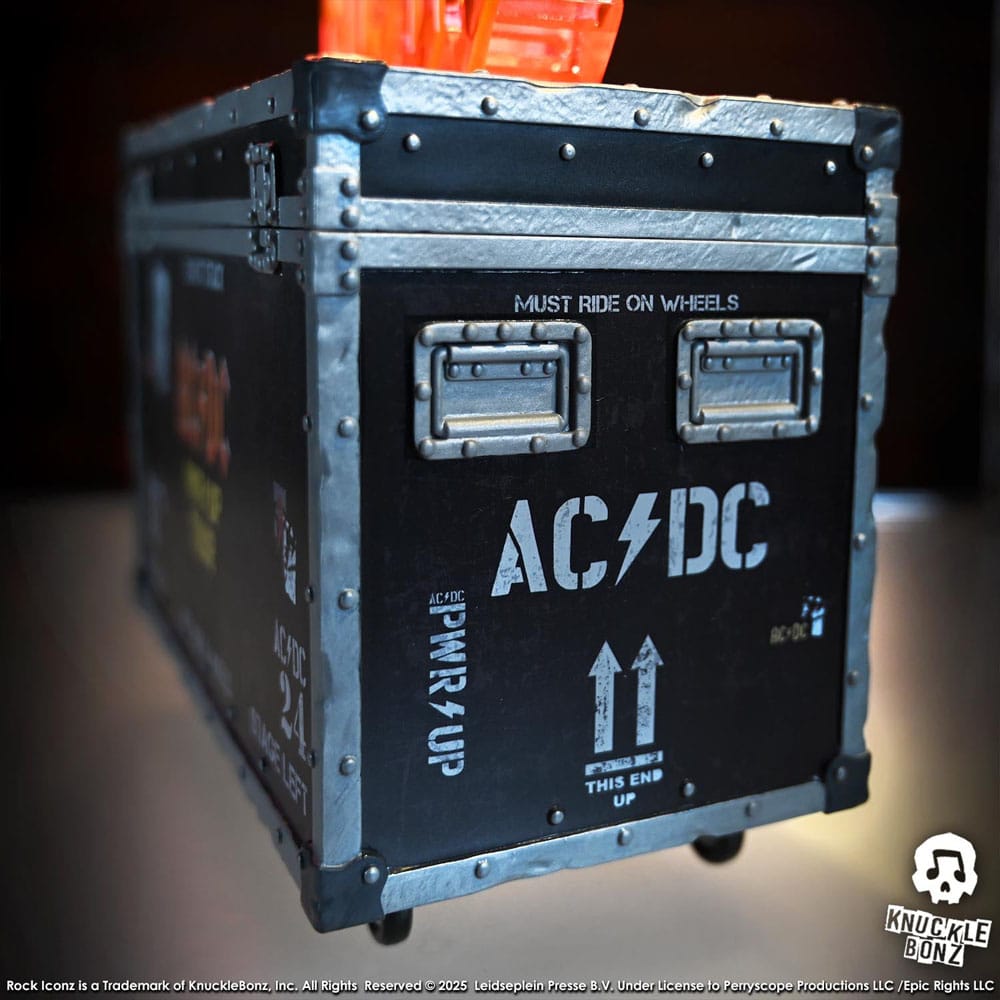 AC/DC Rock Ikonz On Tour Statue PWR UP Tour Road Case - Damaged packaging