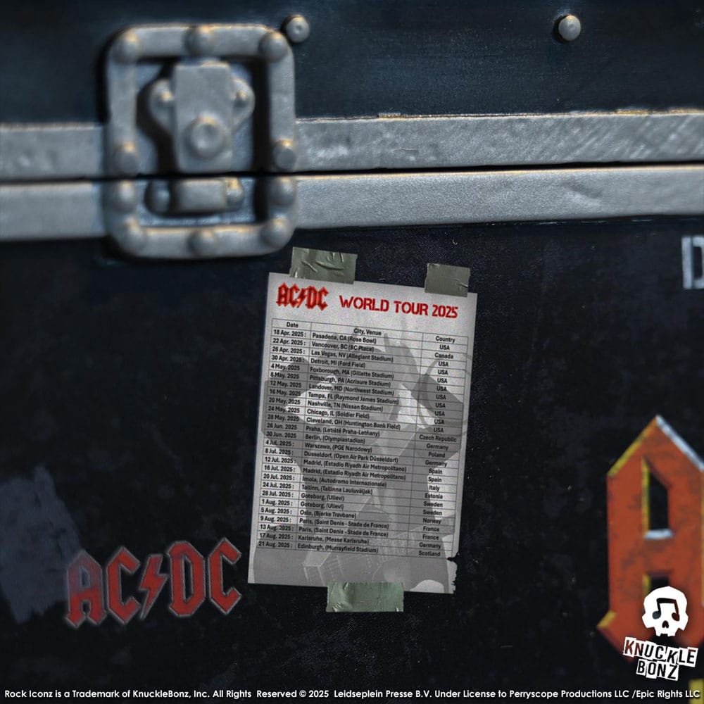 AC/DC Rock Ikonz On Tour Statue PWR UP Tour Road Case - Damaged packaging