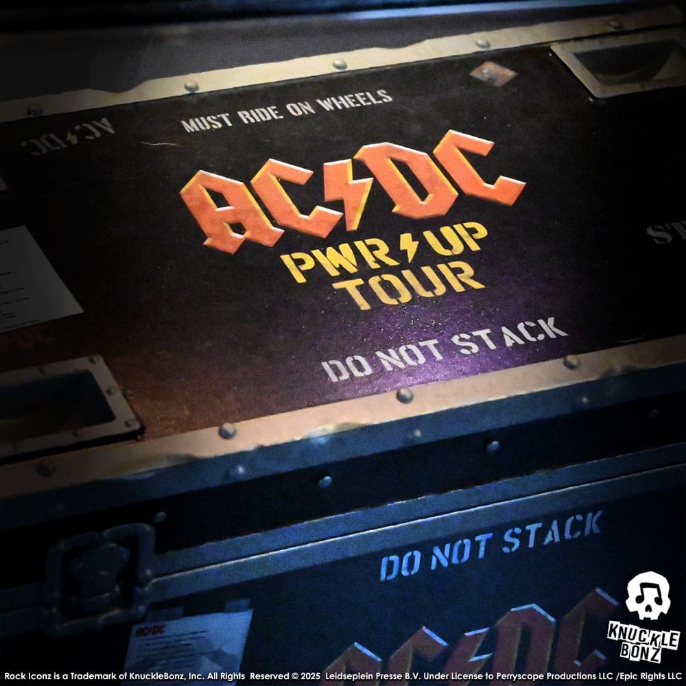 AC/DC Rock Ikonz On Tour Statue PWR UP Tour Road Case - Damaged packaging