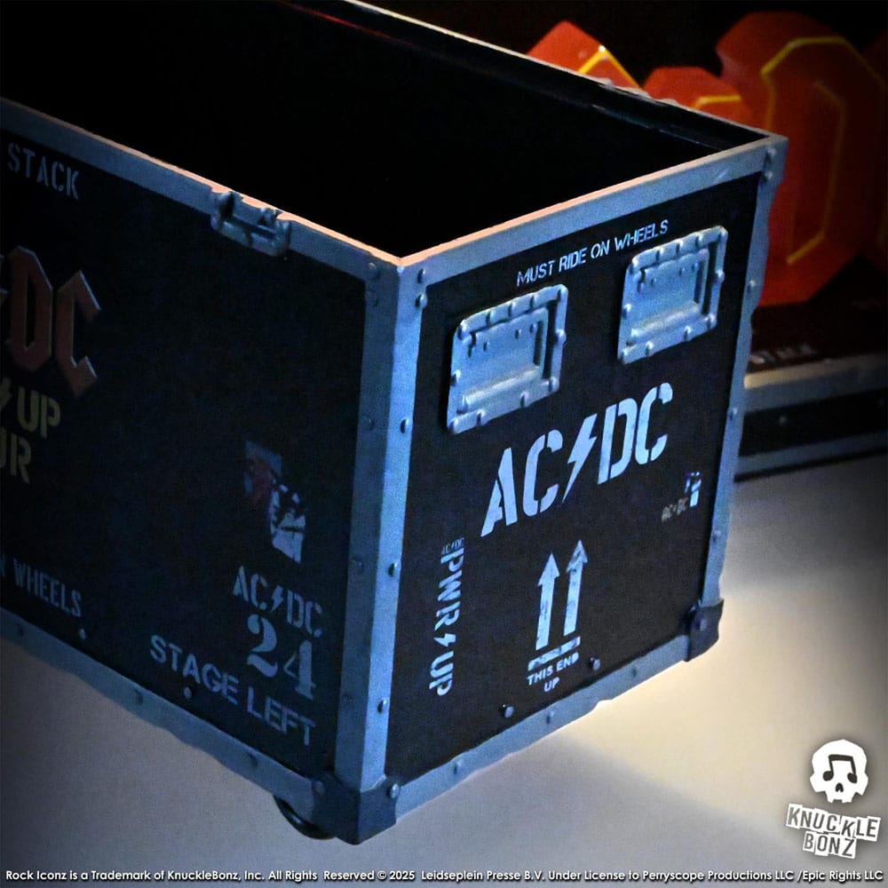 AC/DC Rock Ikonz On Tour Statue PWR UP Tour Road Case - Damaged packaging