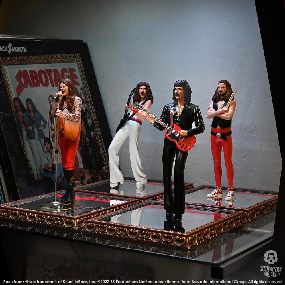 Black Sabbath Rock Iconz Statue 4-Pack Sabotage Era 23 cm