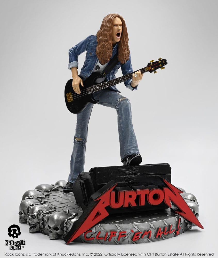 Cliff Burton Rock Iconz Statue Cliff 'Em All 22 cm - Damaged packaging