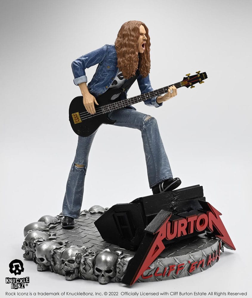 Cliff Burton Rock Iconz Statue Cliff 'Em All 22 cm - Damaged packaging