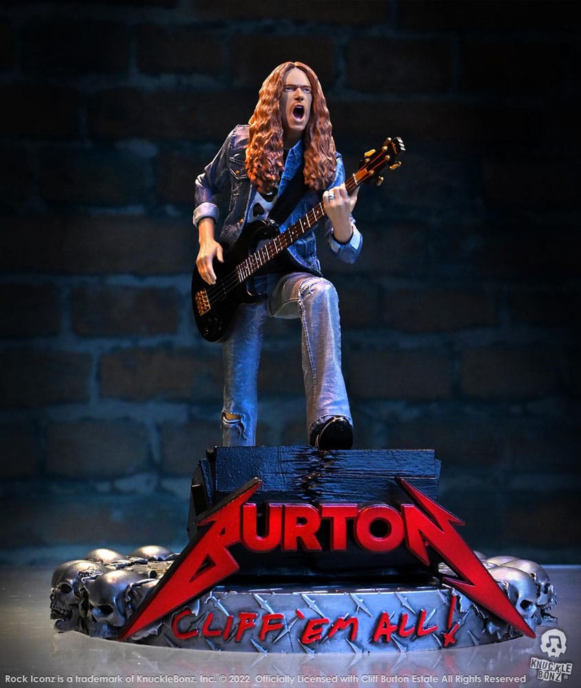 Cliff Burton Rock Iconz Statue Cliff 'Em All 22 cm - Damaged packaging