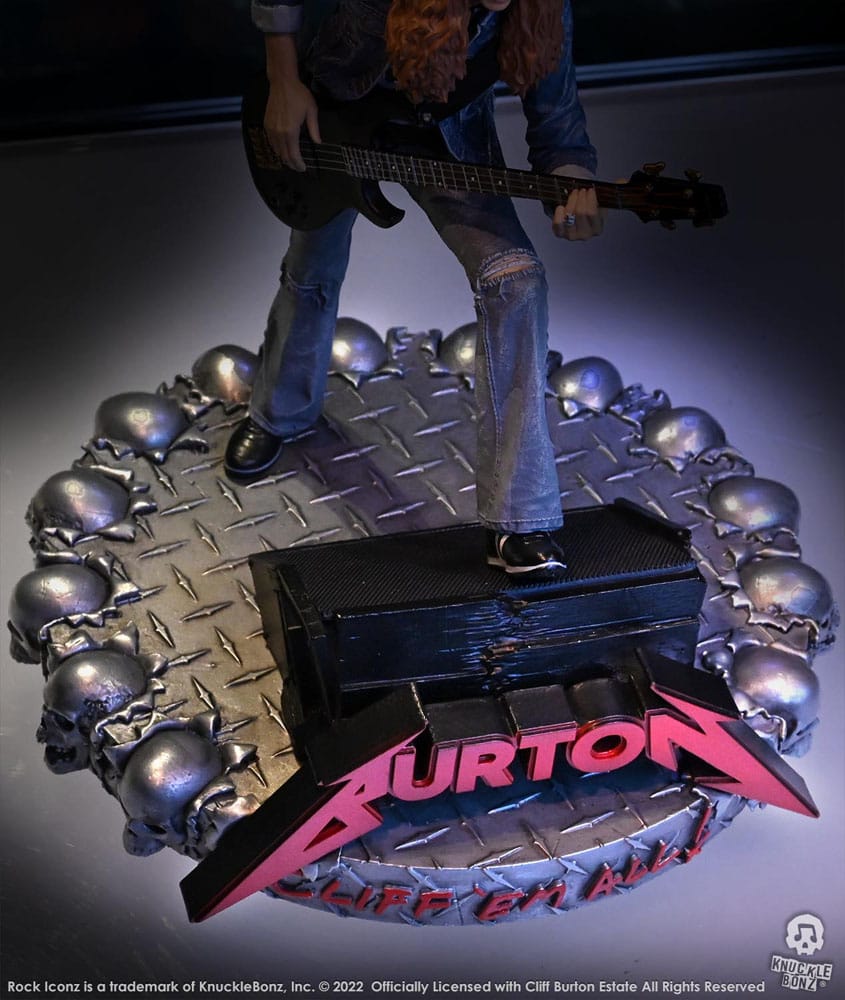 Cliff Burton Rock Iconz Statue Cliff 'Em All 22 cm - Damaged packaging