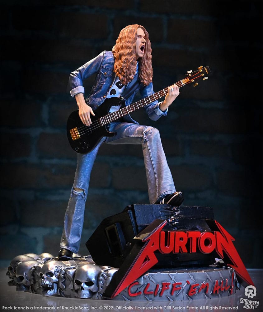 Cliff Burton Rock Iconz Statue Cliff 'Em All 22 cm - Damaged packaging